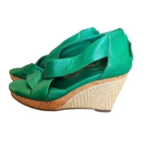 Cole Hann Green Wedges